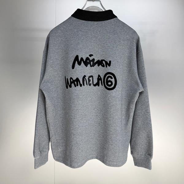 フェイクレイヤード ハーフジップ MM6 Maison Margiela エムエムシックス メゾンマルジェラ コピー スウェット 長袖 スタンドカラー オーバーサイズ 秋冬 カジュアル
