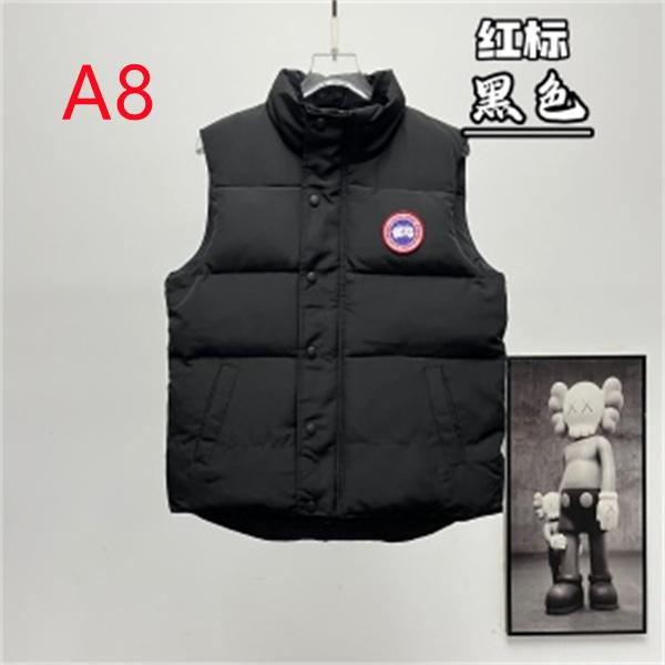 シンプルな秋冬レイヤードスタイル Canada Goose カナダグース コピー ダウンベスト ハイネック ミニマルデザイン