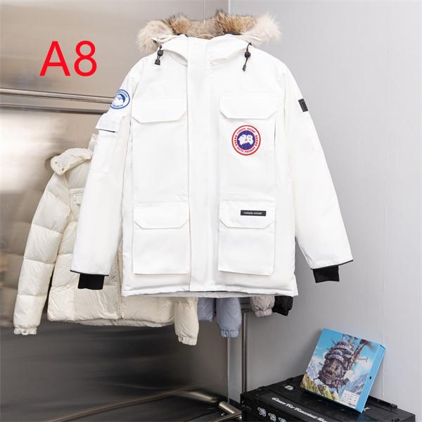 大型フラップポケットが目を引く Canada Goose カナダグース コピー ダウンジャケット ラウンドロゴ 比翼フロント仕様