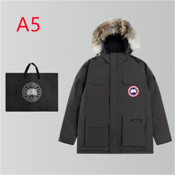 大型フラップポケットが目を引く Canada Goose カナダグース コピー ダウンジャケット ラウンドロゴ 比翼フロント仕様
