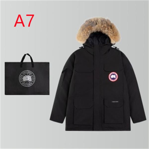 大型フラップポケットが目を引く Canada Goose カナダグース コピー ダウンジャケット ラウンドロゴ 比翼フロント仕様