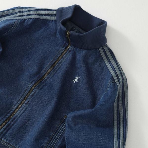 ポロラルフローレン Polo Ralph Lauren 激安 デニムジャケット メンズ レディース 2026新作 立ち襟 フルジップ 三本ライン ポニー刺繍ロゴ ウォッシュ加工 