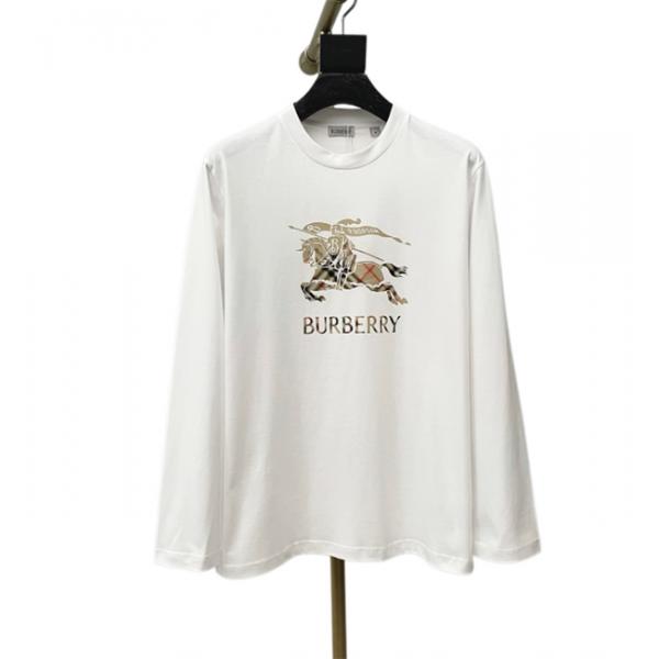 BURBERRYバーバリー長袖tシャツコピー人気★2026個性的品質保証簡単デザイン黒色ホワイト