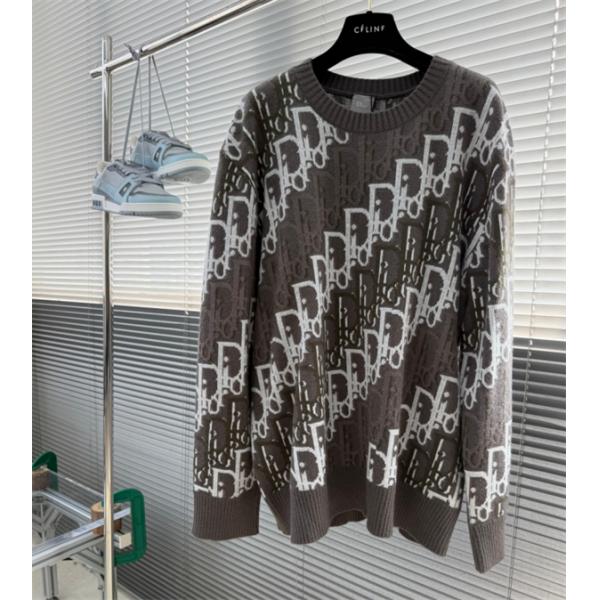 26SS 新作ニットディオールセーターコピークラシックなオブリーク柄DIOR通気性抜群