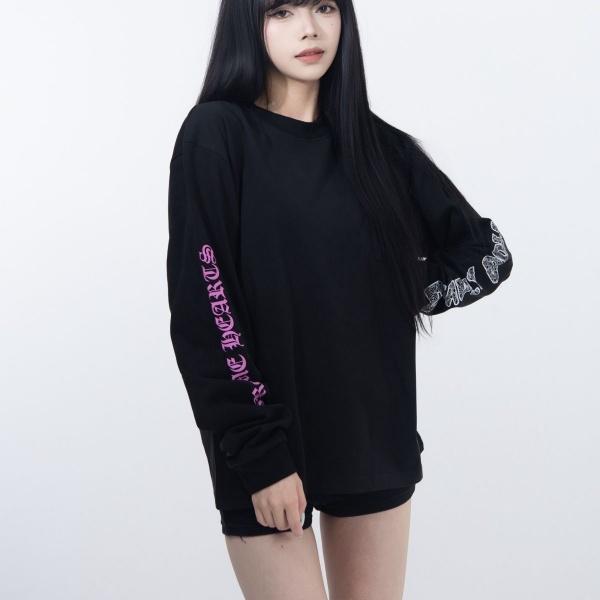 クロムハーツChrome Hearts激安Deadlyコラボ長袖Tシャツレディース女神プリントクロス柄バックプリントゆったりストリート