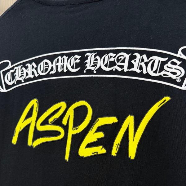 クロムハーツChrome Hearts激安ASPEN限定長袖Tシャツ男女兼用卷物ロゴバックプリント落ち肩ゆったりストリート