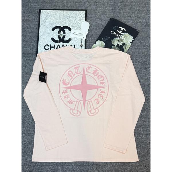 存在感あるバックプリント STONE ISLAND × CHROME HEARTS ストーンアイランド×クロムハーツ コピー ロンT 男女兼用カジュアル