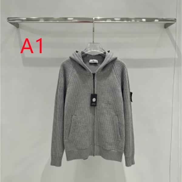 秋冬の定番3色展開 STONE ISLAND ストーンアイランド コピー ニットパーカー ワッフル編みフルジップ