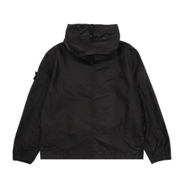 春秋の街歩きに最適 STONE ISLAND ストーンアイランド コピー ナイロンジャケット フード付き黒カーキブルー