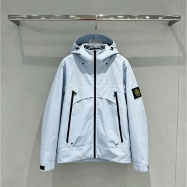爽やかなライトブルー STONE ISLAND ストーンアイランド コピー マウンテンパーカー 配色ジップ春秋アウター