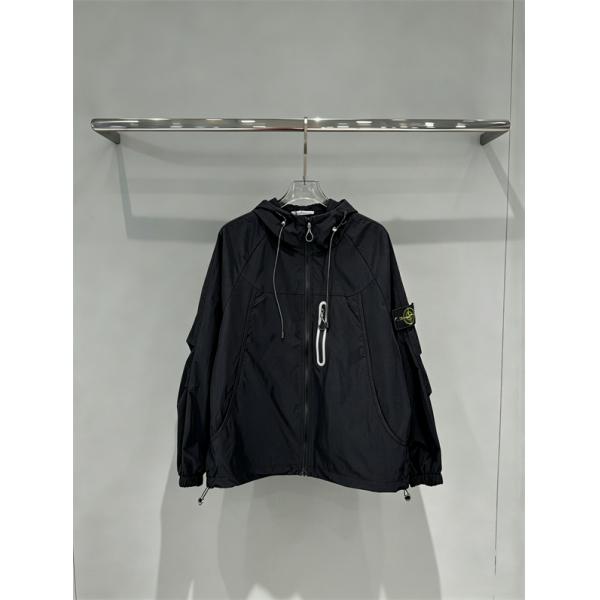 軽快な春秋スタイル STONE ISLAND ストーンアイランド コピー ナイロンパーカー グレー・ブラック2色展開