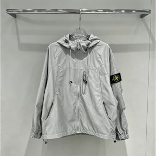 軽快な春秋スタイル STONE ISLAND ストーンアイランド コピー ナイロンパーカー グレー・ブラック2色展開