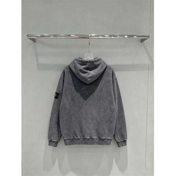 ヴィンテージ加工が映える STONE ISLAND ストーンアイランド コピー ジップパーカー カーキ・グレー系4色