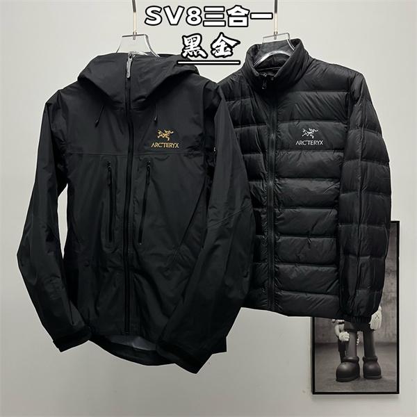黒×ゴールドの機能美 ARC'TERYX アークテリクス コピー シェルジャケット ダブル胸ポケット付き