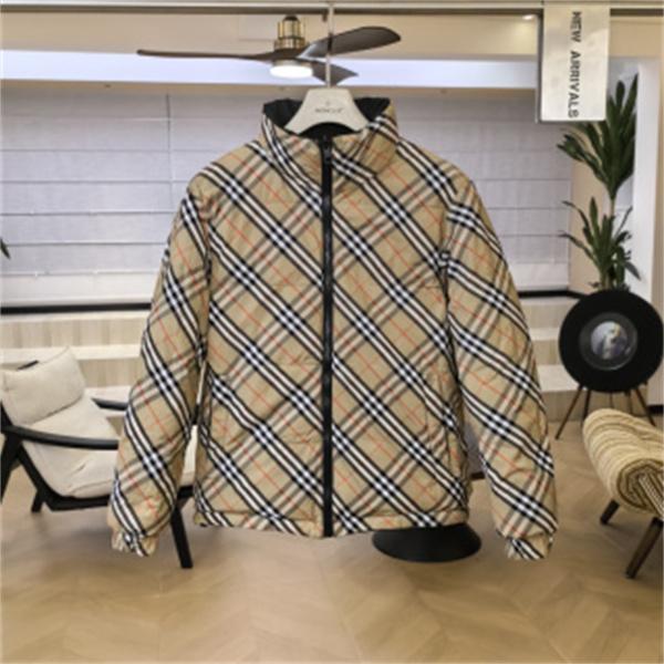 ブラウンで魅せる英国風スタイル BURBERRY バーバリー コピー リバーシブルパファージャケット チェック柄