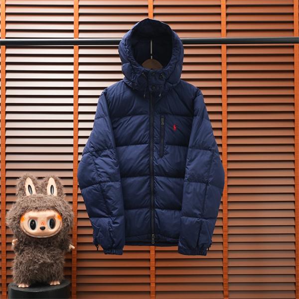 深みのあるネイビー POLO RALPH LAUREN ポロラルフローレン コピー フード付きダウンブルゾン 冬カジュアル