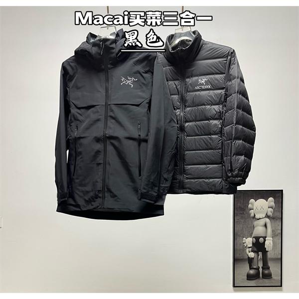 秋冬に便利な3WAY仕様 ARC'TERYX アークテリクス コピー マウンテンジャケット Macaiブラック防寒アウター