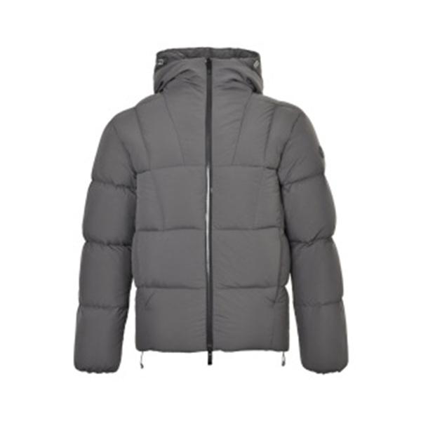 都会的なチャコールグレー MONCLER モンクレール コピー フード付きダウンブルゾン 立体キルティング