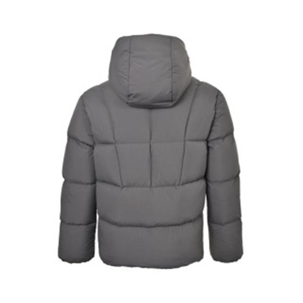 都会的なチャコールグレー MONCLER モンクレール コピー フード付きダウンブルゾン 立体キルティング