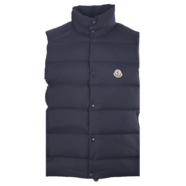 落ち着いたネイビー MONCLER モンクレール コピー ダウンジレ スタンドカラー秋冬アウター