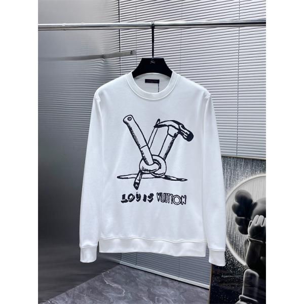 工具モチーフが目を引く LOUIS VUITTON ルイヴィトン コピー スウェットトレーナー 白黒2色