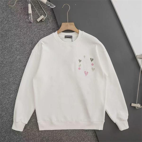 カラフルなクロス刺繍 CHROME HEARTS クロムハーツ コピー スウェットトレーナー 白黒2色