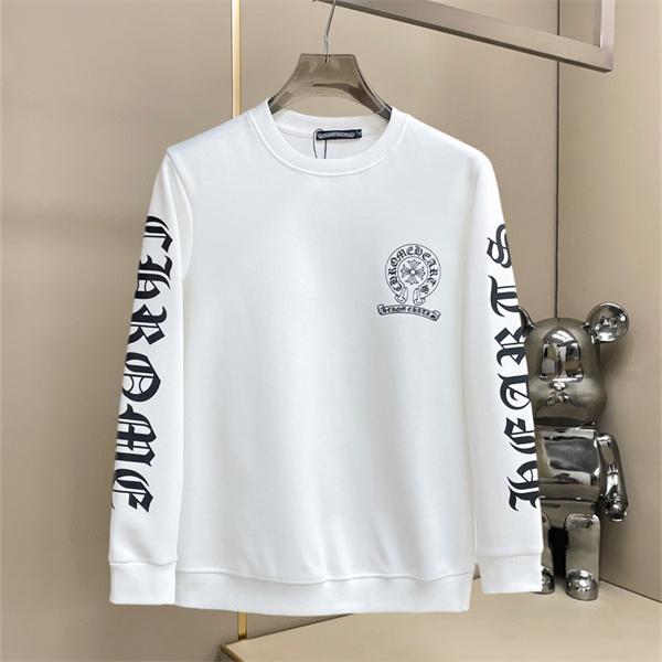 袖ロゴが映える CHROME HEARTS クロムハーツ コピー スウェットトレーナー 白黒2色クロス柄