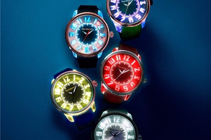 スイス発、テンデンスの“光る”時計「フラッシュ」新作コレクション - レインボーに光る新仕様 