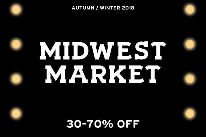 ミッドウエスト 18冬の「マーケット」人気ブランドのサンプルやデッドストックが最大70%オフ 