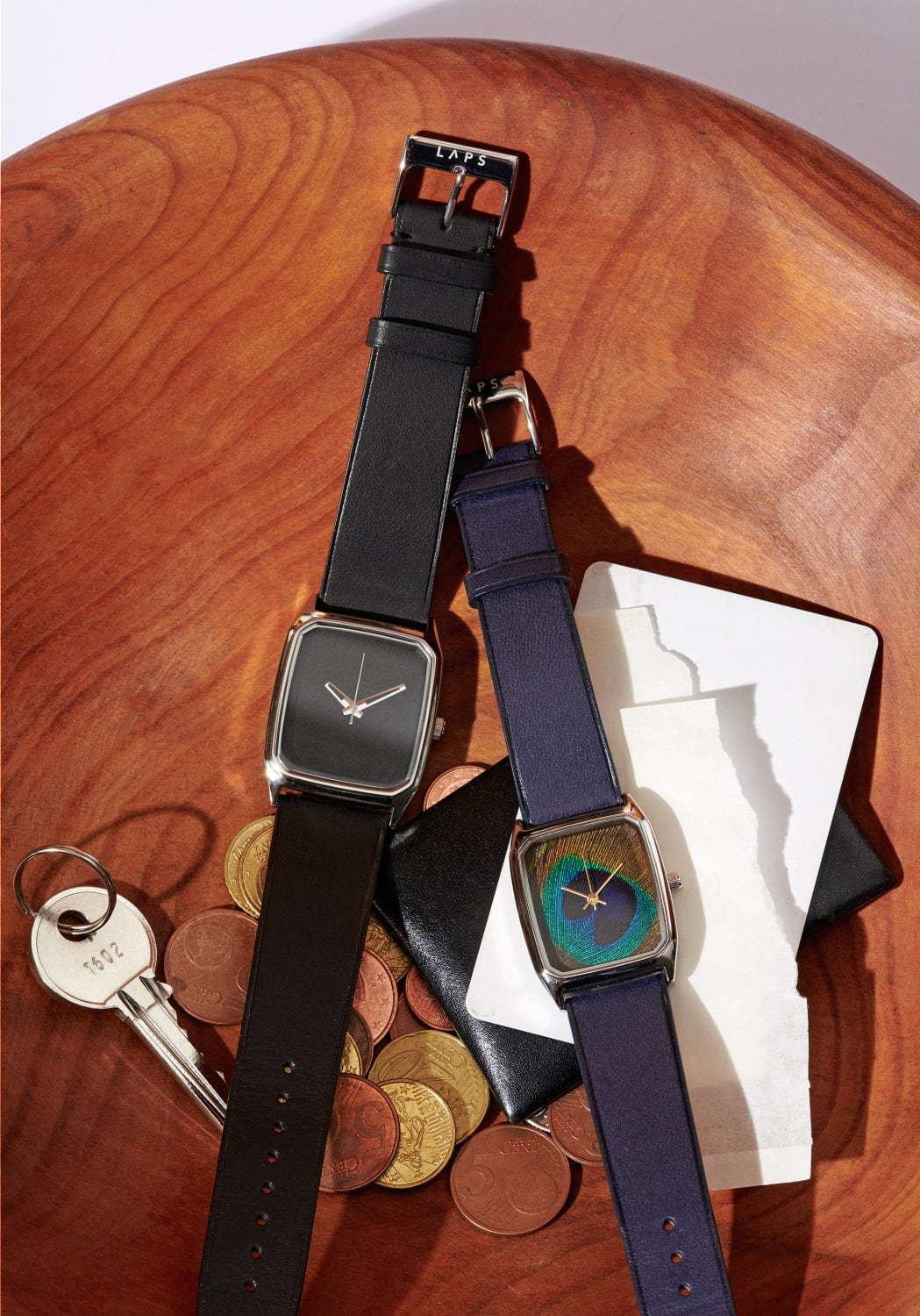 パリ発のウォッチブランド「ラプス」から“まるでアート”な腕時計、レザー素材や絵画をダイアルに コピー