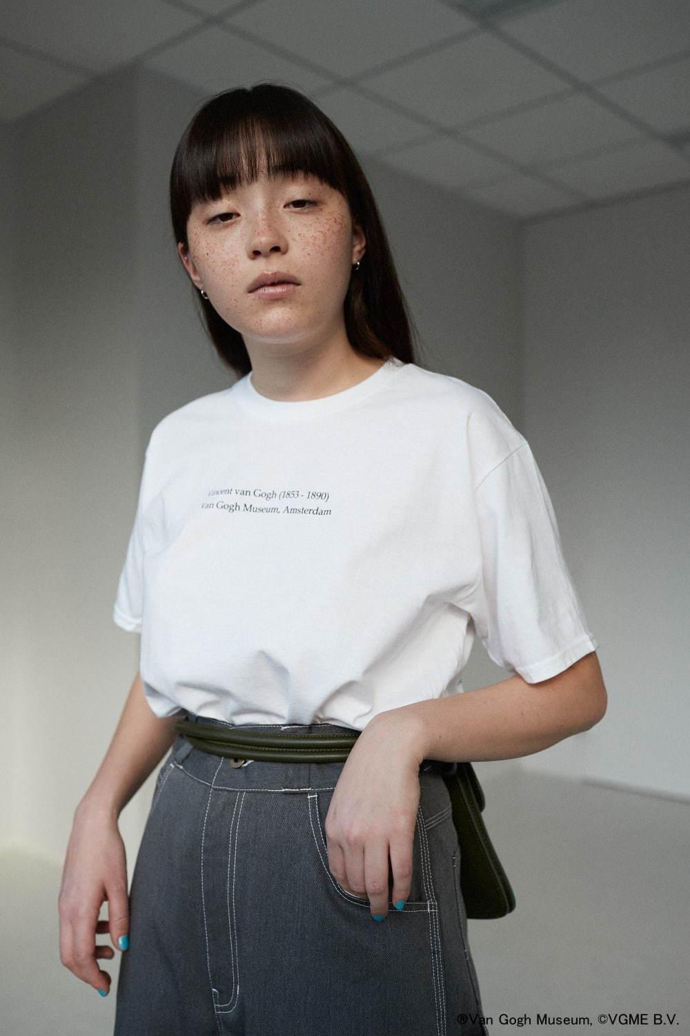 ジャーナル スタンダード“ゴッホの絵画”デザインTシャツ、名作『ひまわり』などをバックにプリント コピー