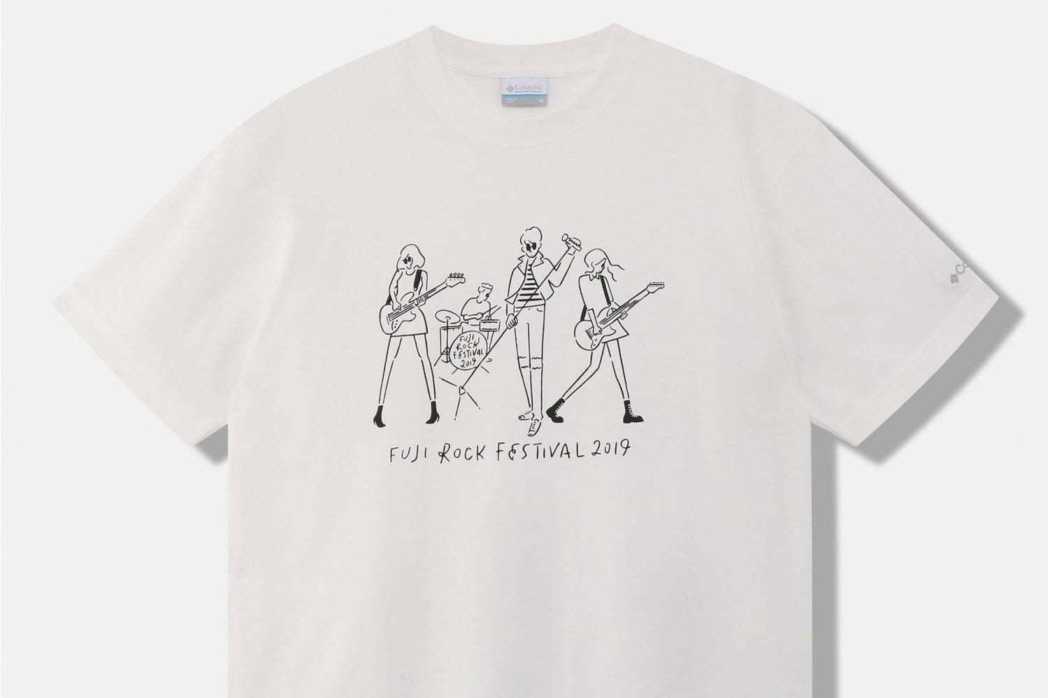 フジロック・フェスティバル×コロンビア×長場雄のコラボTシャツ、吸湿速乾＆紫外線カット機能 