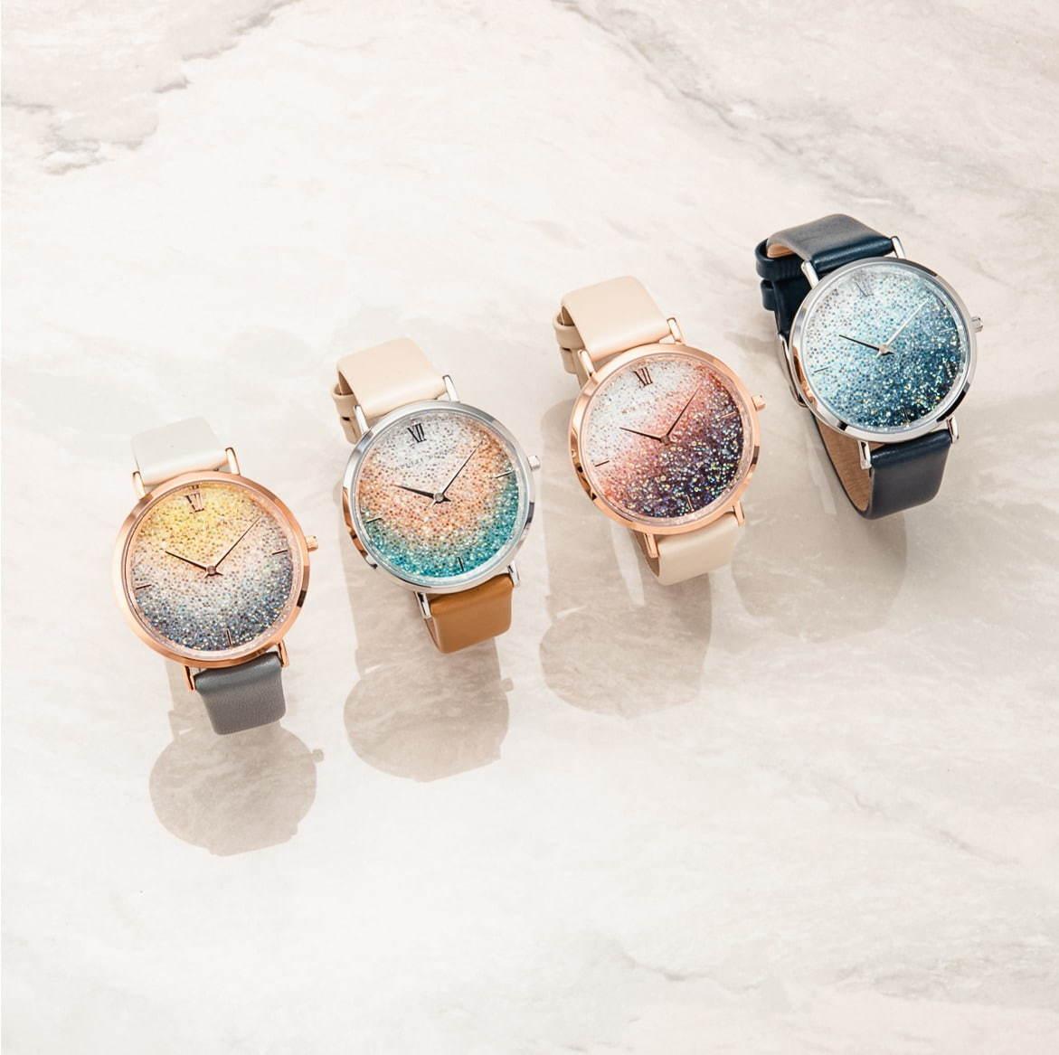 アレットブランの腕時計「ムーンフラワー」に新色、“キラキラ”スワロフスキーのグラデカラー コピー