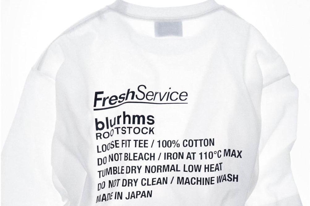 フレッシュサービス×ブラームス“製品表示”プリントのルーズTシャツ限定発売 