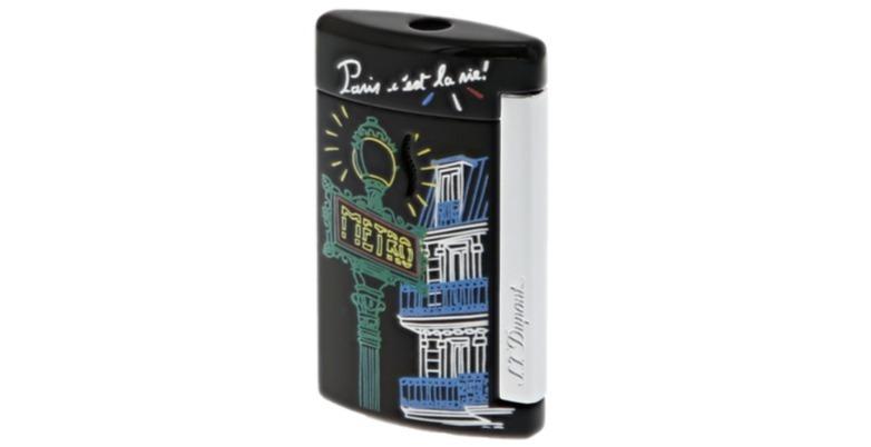 エス・テー・デュポン"パリの生活"を描いたライター - メトロやビストロのポップなイラスト コピー
