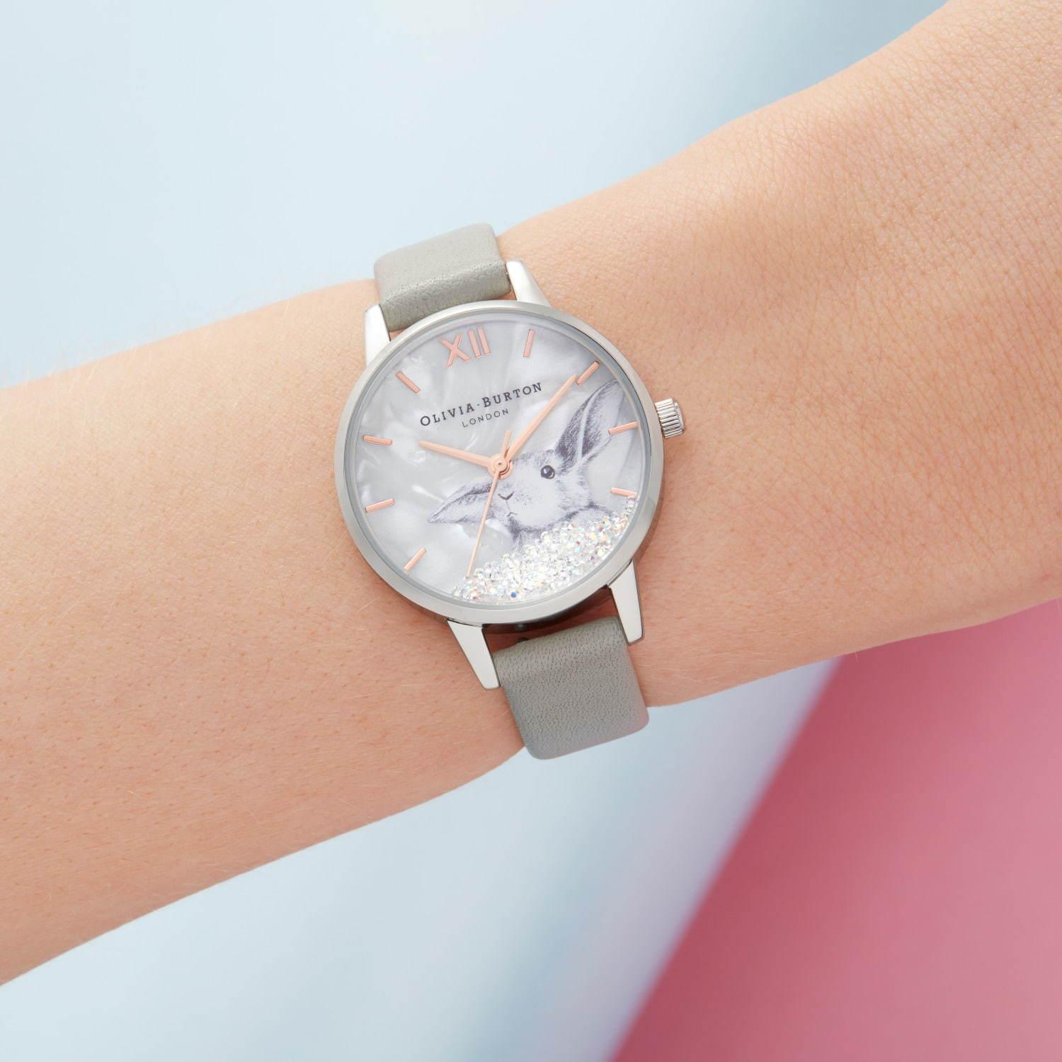 オリビア・バートンの新作腕時計 - 煌めくグリッターや“蜂”モチーフ、冬うさぎの文字盤 コピー
