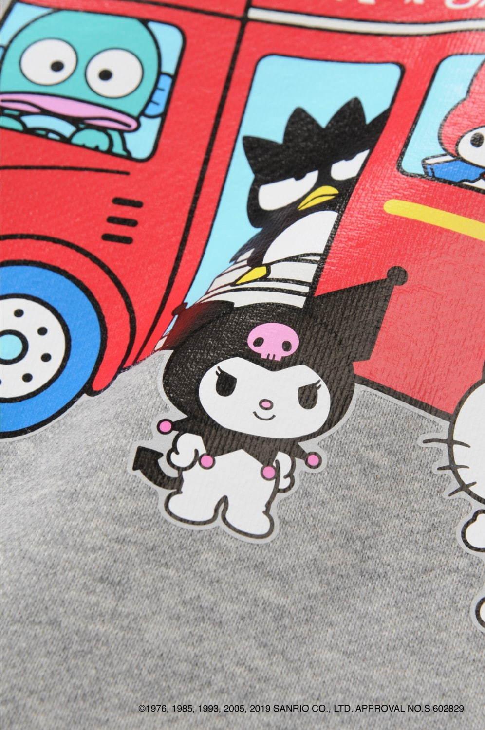 にゃー×サンリオキャラクターズ - ハローキティやマイメロディと“おでかけ”スウェット＆Tシャツ コピー