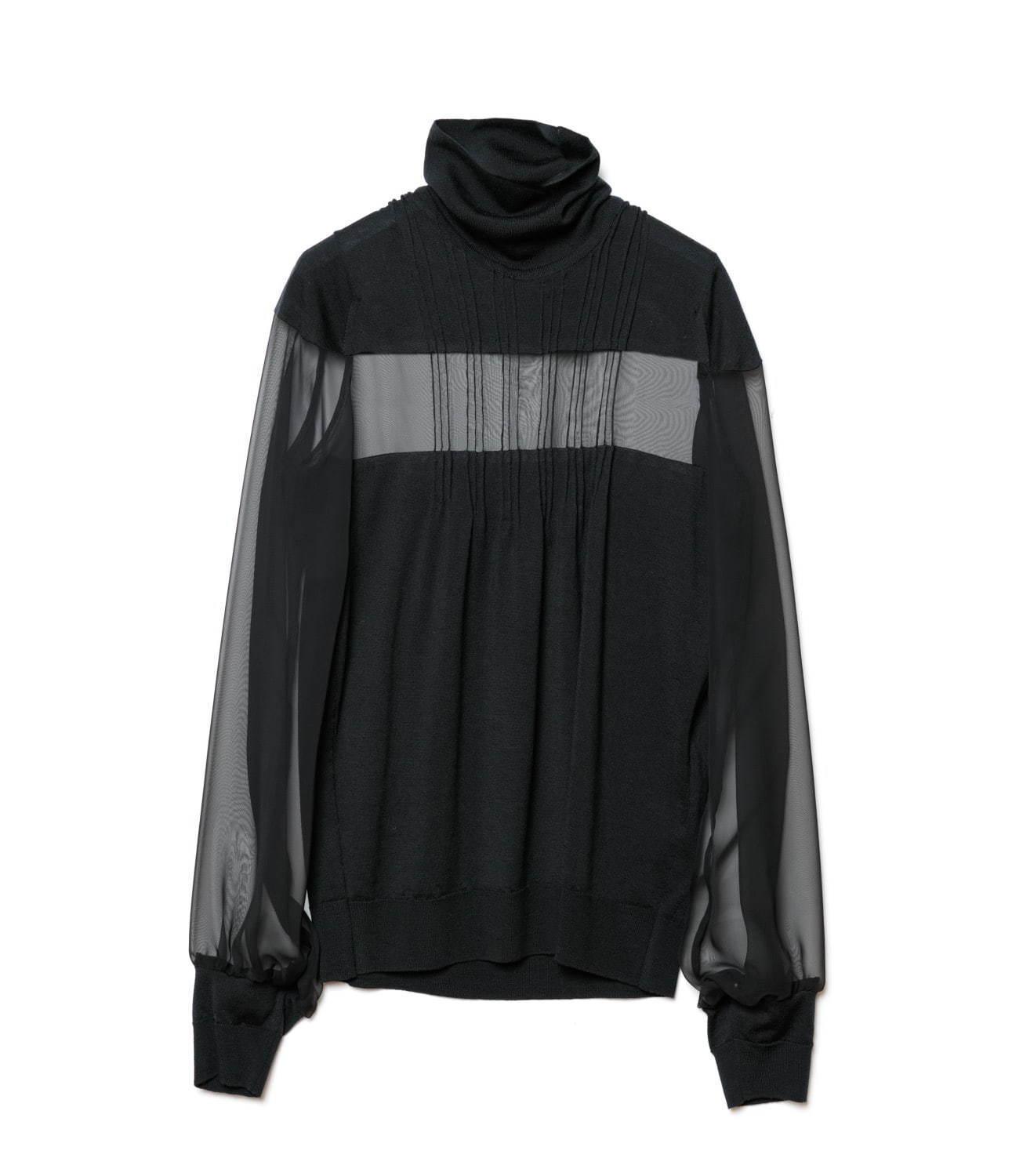 sacai×ジョン スメドレーのドレス&フーディー、ニットにシフォンやスウェットを組み合わせて コピー sacai×ジョン スメドレーのドレス&フーディー、ニットにシフォンやスウェットを組み合わせて コピー