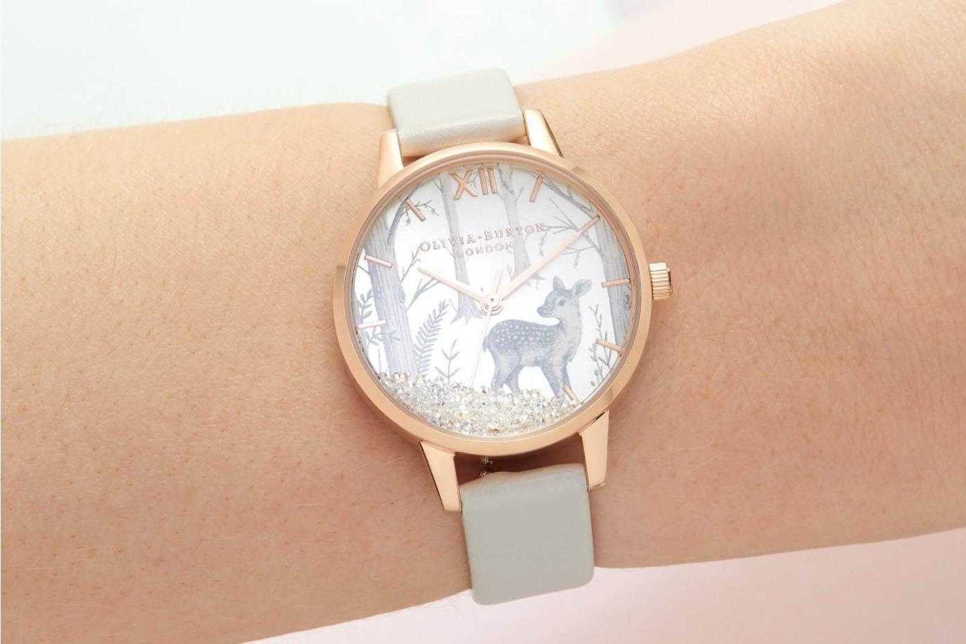 オリビア・バートン“スノードーム”型アニマル腕時計、スワロフスキークリスタルがシャラシャラ踊る 