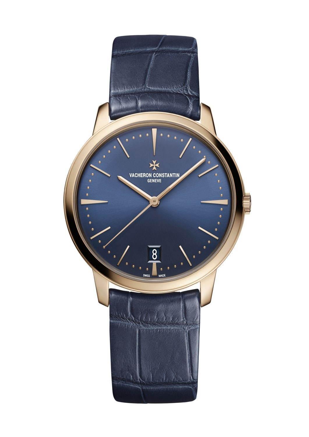 ヴァシュロン・コンスタンタンの腕時計「パトリモニー」新作ブルー×ピンクゴールド、ダイヤ付きモデルも コピー