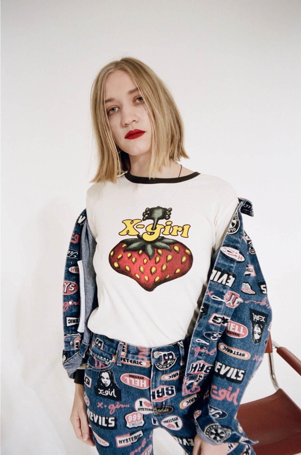 X-girlとヒステリックグラマーのコラボアイテムが発売 - Tシャツやパーカー、フレアパンツほか コピー X-girlとヒステリックグラマーのコラボアイテムが発売 - Tシャツやパーカー、フレアパンツほか コピー