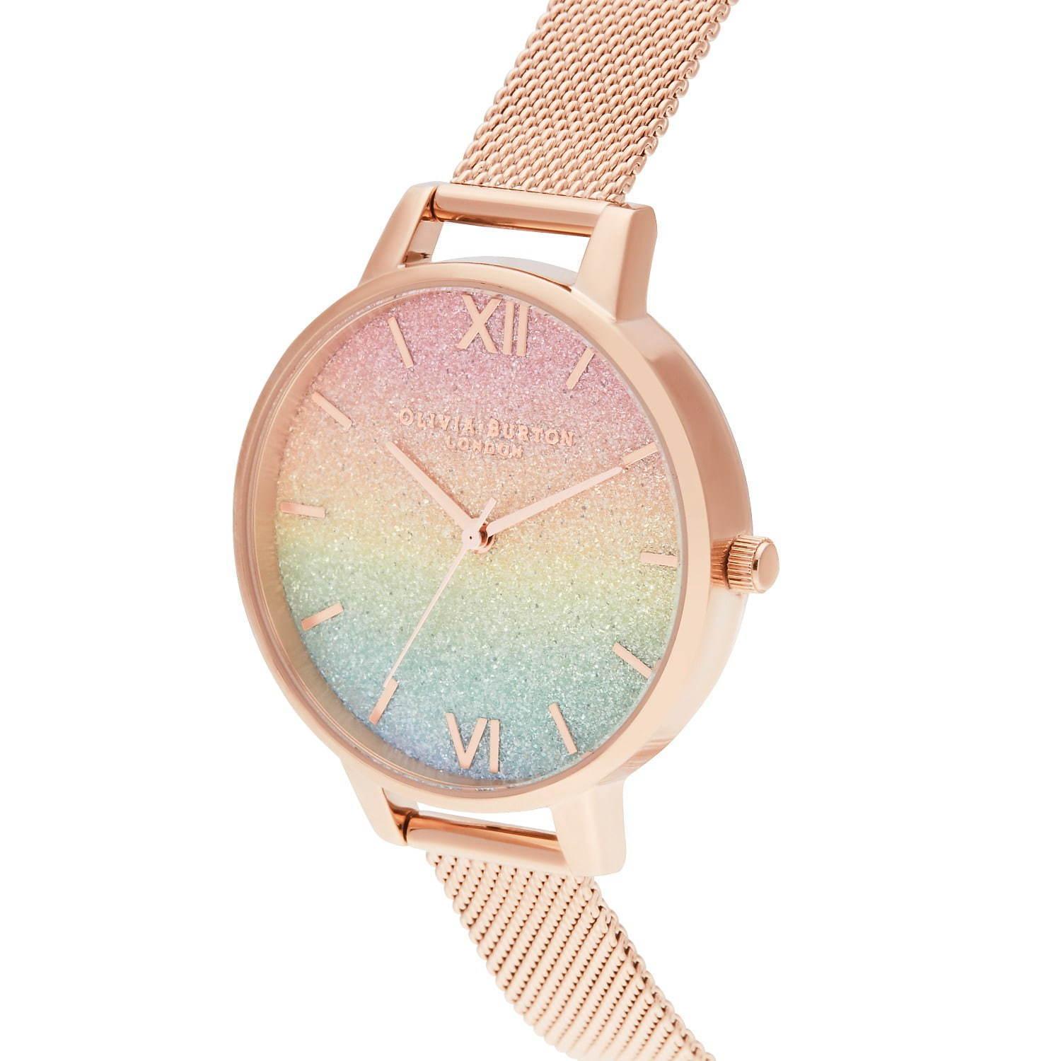オリビア・バートン“60年代”着想の新作腕時計、レトロなレインボーグリッターや花柄の文字盤 コピー