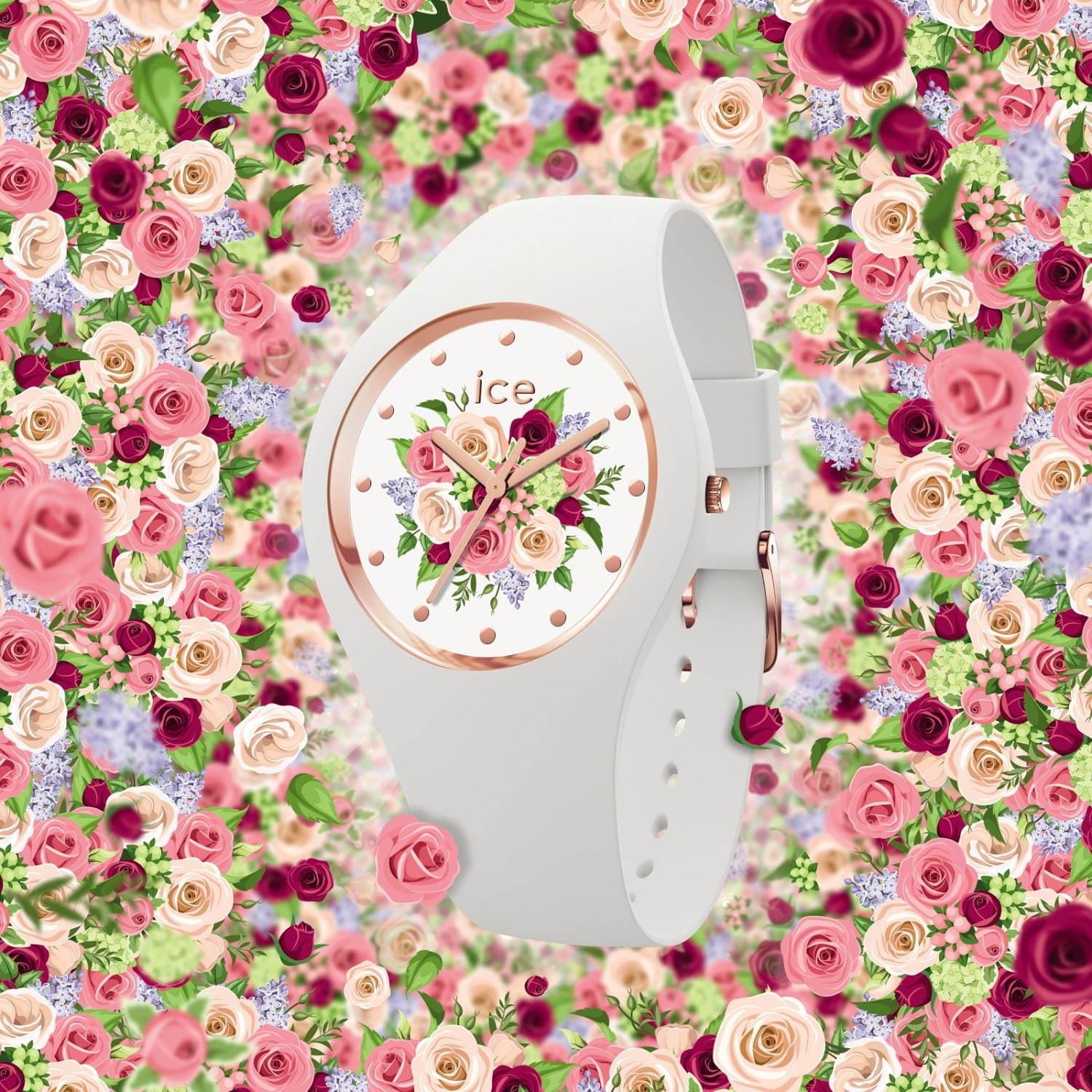 アイスウォッチから“花咲く文字盤”の新作腕時計、フラワーショップ・カレンド限定で販売 コピー