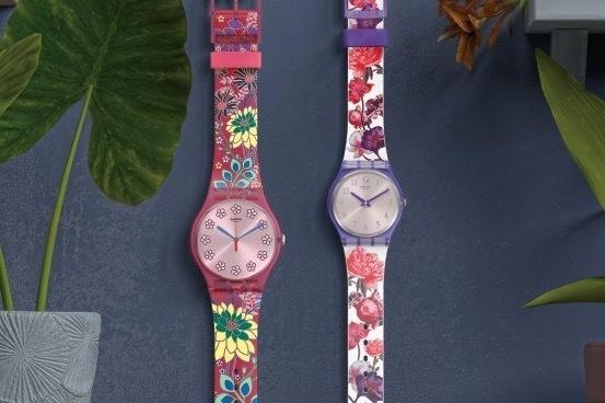 スウォッチ“レトロ＆ポップ”な草花を描いた腕時計「ラブリーガーデン コレクション」 