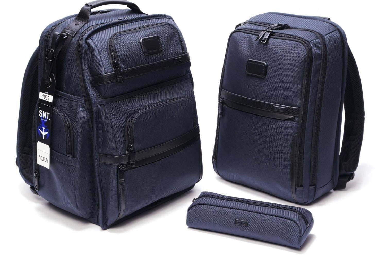トゥミ×ソフネットの新作バッグ＆小物、ネイビー×カモフラージュ柄の通勤バックパックなど 