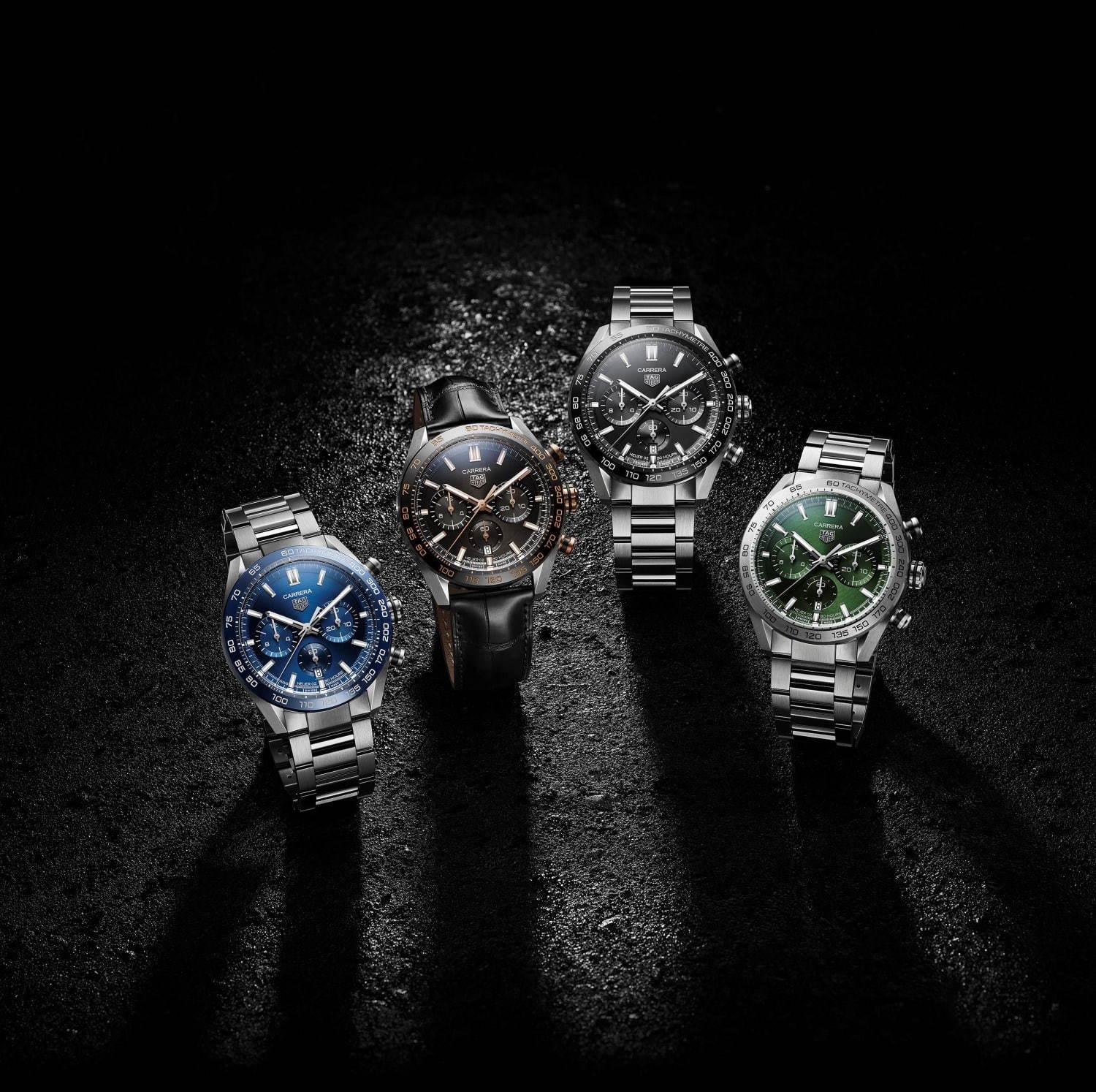 タグ・ホイヤーの腕時計「カレラ クロノグラフ」新作4モデル、“レーシング”から着想したデザイン コピー