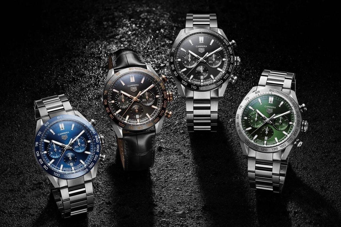 タグ・ホイヤーの腕時計「カレラ クロノグラフ」新作4モデル、“レーシング”から着想したデザイン 