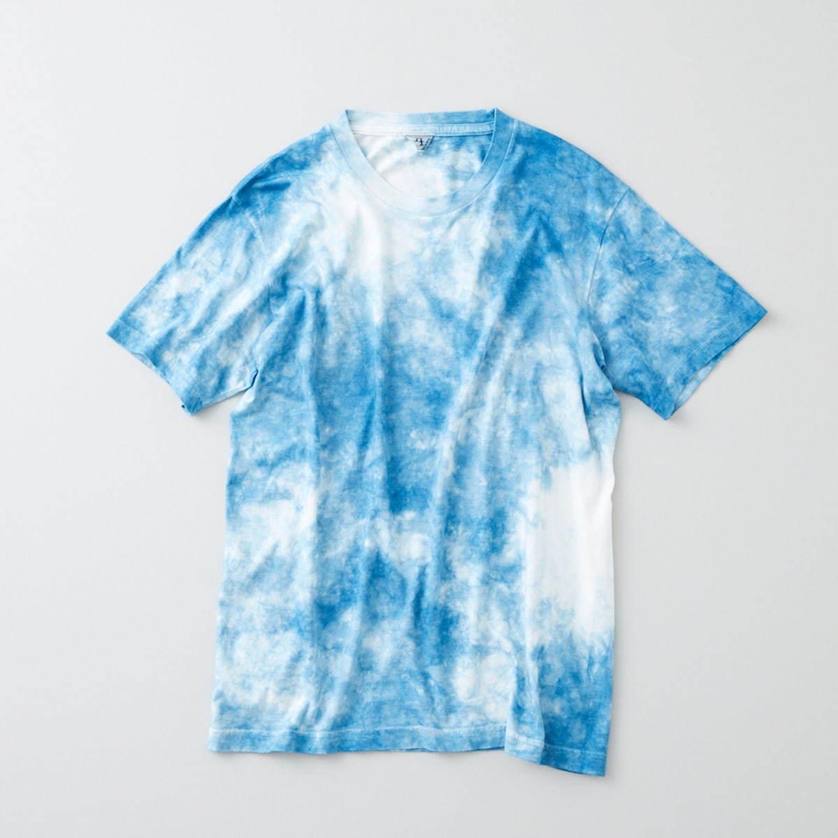 フィルメランジェ×藍染め職人集団リトマスの“タイダイ”Tシャツ、ジーンズのように経年変化 コピー