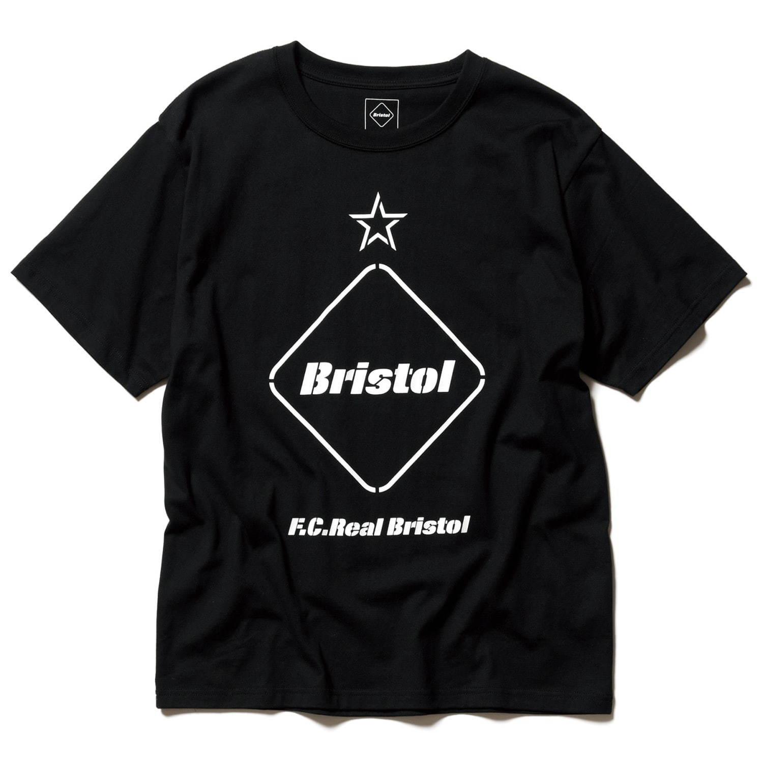 エフシーレアルブリストルの新作Tシャツ、バイアスストライプやステンシル調ロゴをプリント コピー