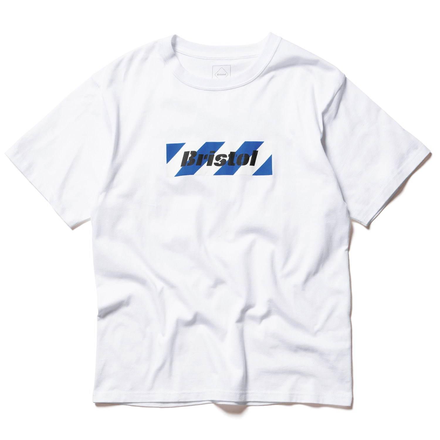 エフシーレアルブリストルの新作Tシャツ、バイアスストライプやステンシル調ロゴをプリント コピー